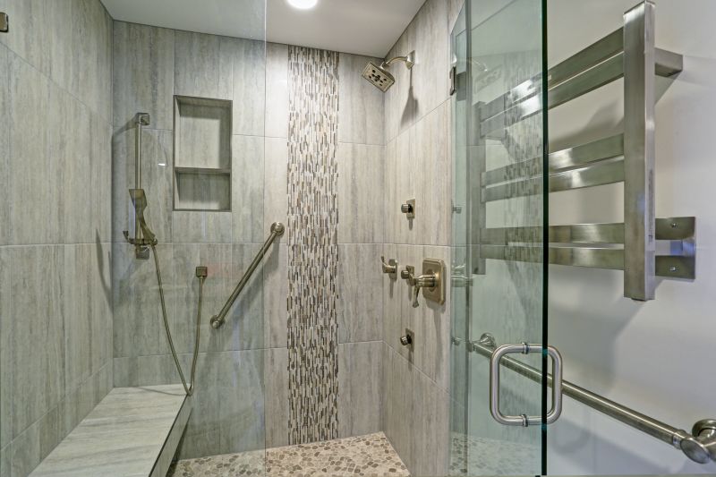 Modern Shower with Multiple Showerheads